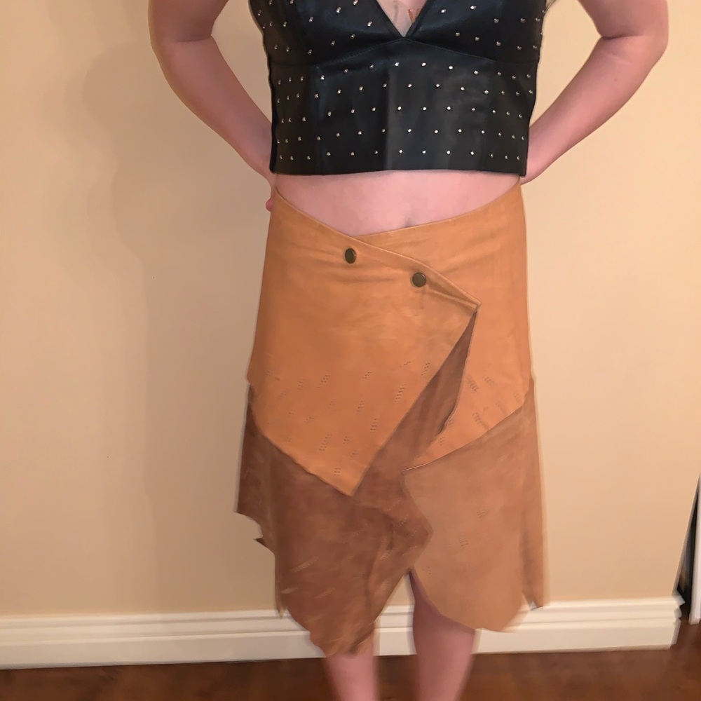 Suede skirt
